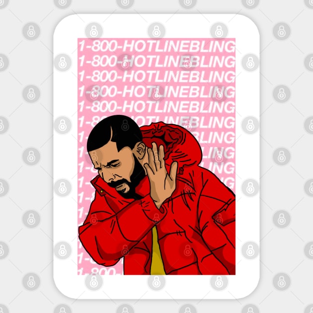 Hotline blingn Sticker by Lastlaugh 